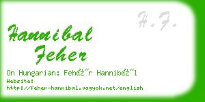 hannibal feher business card